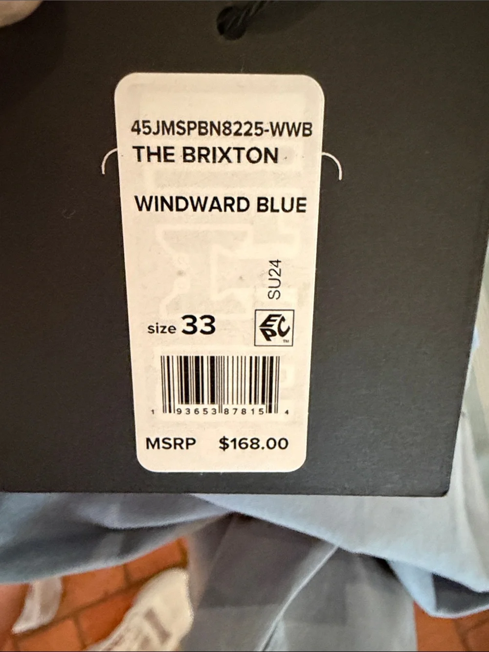 NWT - Joe's Jeans - Men's The Brixton Straight Jeans in Windward Blue - Size: 33
